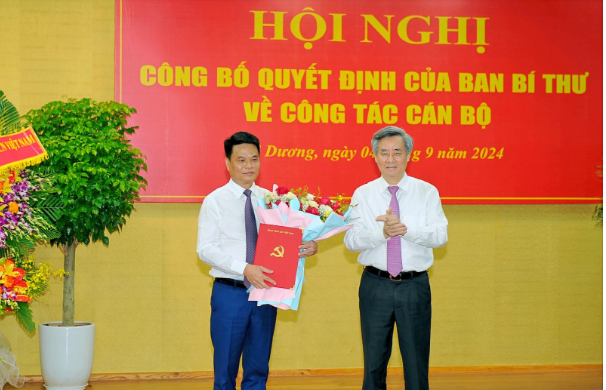 Công bố quyết định của Ban Bí thư chỉ định Phó Bí thư Tỉnh uỷ Hải Dương